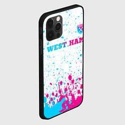 Чехол для iPhone 12 Pro Max West Ham neon gradient style посередине, цвет: 3D-черный — фото 2