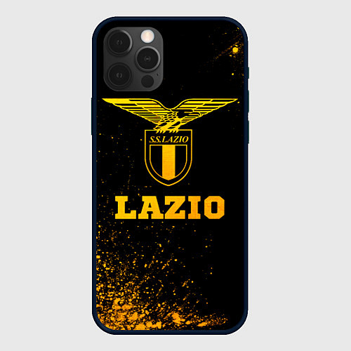 Чехол iPhone 12 Pro Max Lazio - gold gradient / 3D-Черный – фото 1