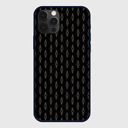 Чехол iPhone 12 Pro Max Чёрный горошки-цепочки