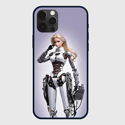 Чехол iPhone 12 Pro Max Barbie cyberpunk - ai art fantasy / 3D-Черный – фото 1