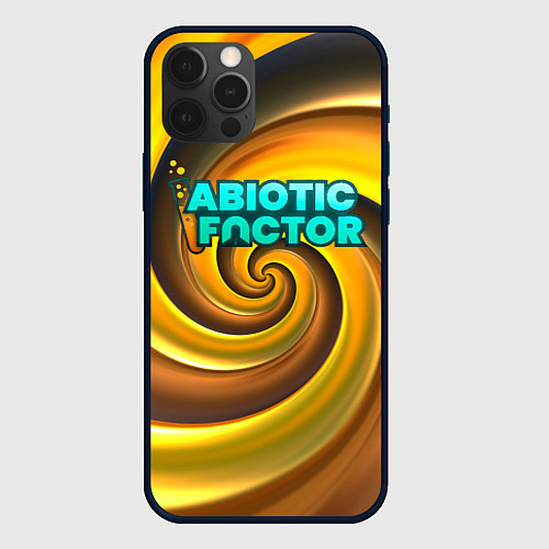 Чехол iPhone 12 Pro Max Abiotic Factor желтый фон / 3D-Черный – фото 1