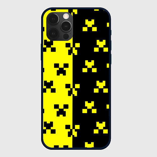 Чехол iPhone 12 Pro Max Minecraft logo brend online / 3D-Черный – фото 1