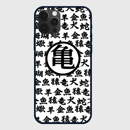 Чехол iPhone 12 Pro Max Dragon ball anime pattern steel / 3D-Черный – фото 1