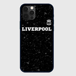 Чехол iPhone 12 Pro Max Liverpool sport на темном фоне посередине