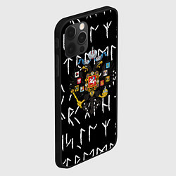 Чехол для iPhone 12 Pro Max Герб РФ имперский стиль руны, цвет: 3D-черный — фото 2