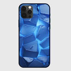 Чехол iPhone 12 Pro Max Синие ледяные плиты с разломом