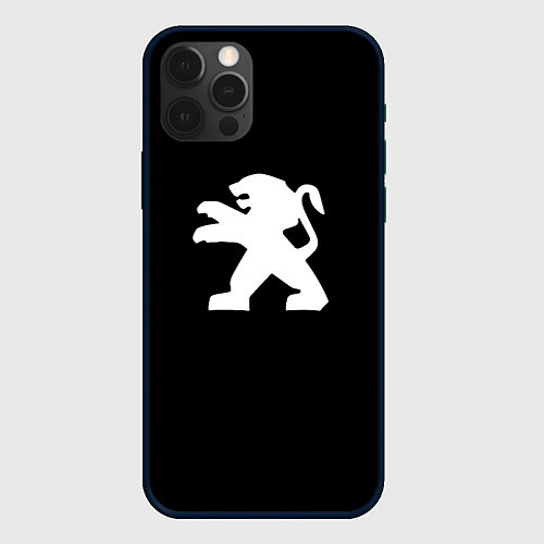 Чехол iPhone 12 Pro Max Peugeot logo / 3D-Черный – фото 1