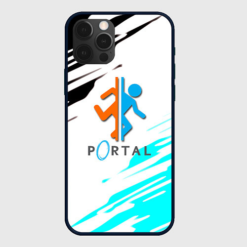 Чехол iPhone 12 Pro Max Portal краски текстура гейм / 3D-Черный – фото 1
