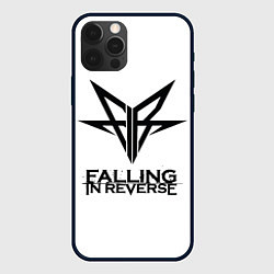 Чехол для iPhone 12 Pro Max Falling in Reverse band logo, цвет: 3D-черный