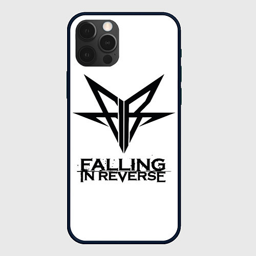 Чехол iPhone 12 Pro Max Falling in Reverse band logo / 3D-Черный – фото 1