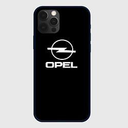 Чехол для iPhone 12 Pro Max Opel logo white, цвет: 3D-черный