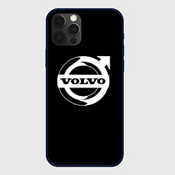 Чехол iPhone 12 Pro Max Volvo white logo