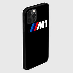 Чехол для iPhone 12 Pro Max BMW m1 logo, цвет: 3D-черный — фото 2