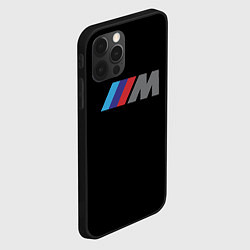 Чехол для iPhone 12 Pro Max BMW sport logo, цвет: 3D-черный — фото 2