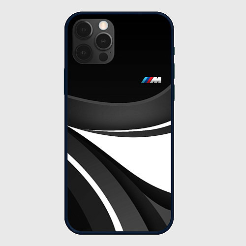 Чехол iPhone 12 Pro Max BMW M - монохромный / 3D-Черный – фото 1