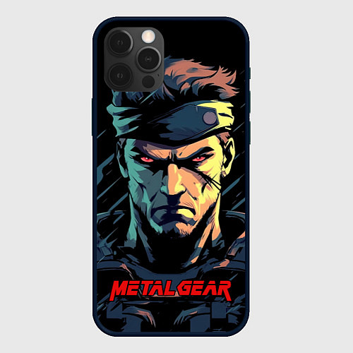 Чехол iPhone 12 Pro Max Веном Снейк Metal gear game / 3D-Черный – фото 1