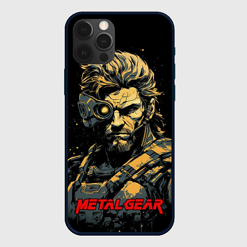 Чехол iPhone 12 Pro Max Веном Снейк Metal gear game / 3D-Черный – фото 1