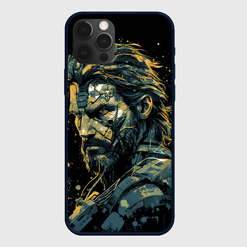 Чехол iPhone 12 Pro Max Venom Snake Metal gear game / 3D-Черный – фото 1