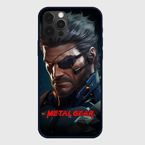 Чехол iPhone 12 Pro Max Веном Снейк из игры Metal gear / 3D-Черный – фото 1