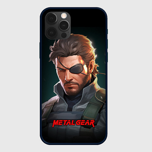 Чехол iPhone 12 Pro Max Веном Снейк из игры Metal gear / 3D-Черный – фото 1