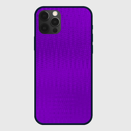 Чехол iPhone 12 Pro Max Фиолетовый текстурированный / 3D-Черный – фото 1