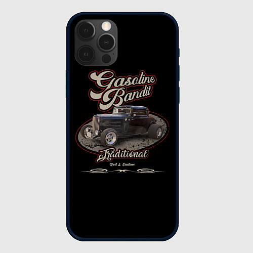 Чехол iPhone 12 Pro Max Хотрод Gasoline bandit / 3D-Черный – фото 1