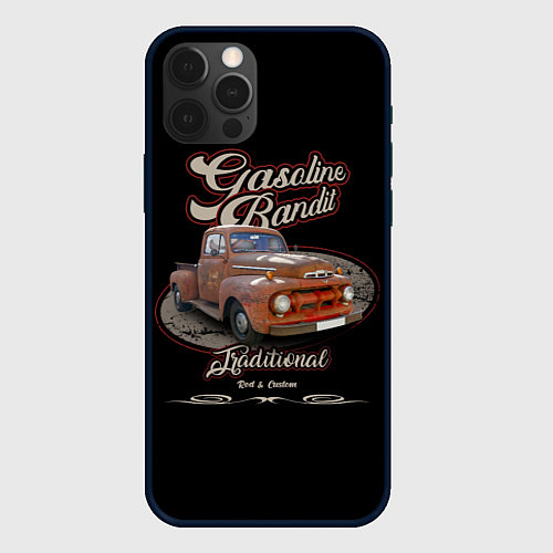 Чехол iPhone 12 Pro Max Хот-род в стиле rat Gasoline Bandit / 3D-Черный – фото 1