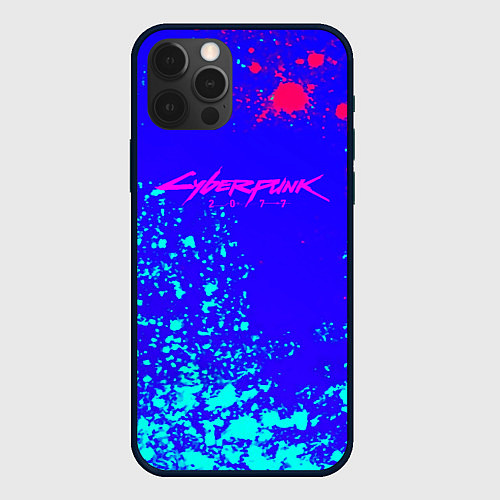 Чехол iPhone 12 Pro Max Cyberpunk neon steel / 3D-Черный – фото 1