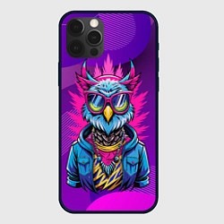 Чехол для iPhone 12 Pro Max Стильная сова в одежде, цвет: 3D-черный