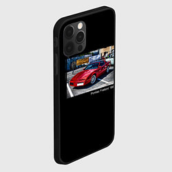 Чехол для iPhone 12 Pro Max Ретро автомобиль Pontiac Firebird 1987 года, цвет: 3D-черный — фото 2