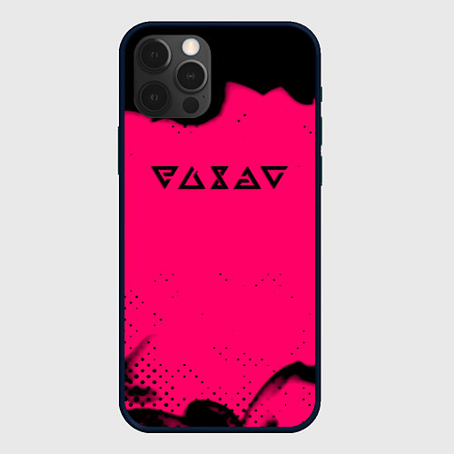 Чехол iPhone 12 Pro Max Ведьмак лого смок / 3D-Черный – фото 1