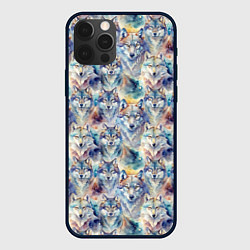 Чехол iPhone 12 Pro Max Волки паттерн