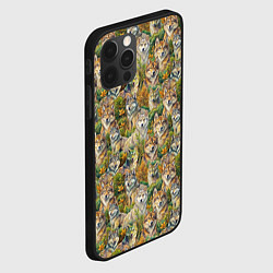 Чехол для iPhone 12 Pro Max Паттерн волчьих морд, цвет: 3D-черный — фото 2