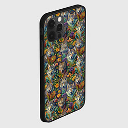Чехол для iPhone 12 Pro Max Волчий паттерн, цвет: 3D-черный — фото 2