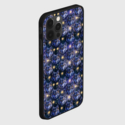 Чехол для iPhone 12 Pro Max Волчий стиль дизайн с мордами волков, цвет: 3D-черный — фото 2