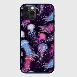 Чехол iPhone 12 Pro Max Светящиеся медузы