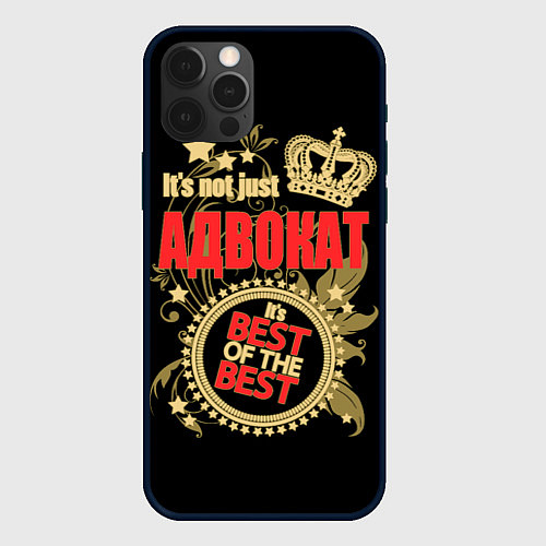 Чехол iPhone 12 Pro Max Адвокат - лучший из лучших / 3D-Черный – фото 1
