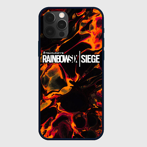 Чехол iPhone 12 Pro Max Rainbow Six red lava / 3D-Черный – фото 1