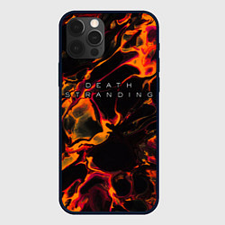 Чехол для iPhone 12 Pro Max Death Stranding red lava, цвет: 3D-черный