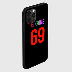 Чехол для iPhone 12 Pro Max 6ix9ine logo, цвет: 3D-черный — фото 2