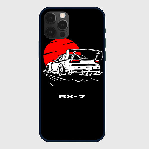 Чехол iPhone 12 Pro Max Mazda RX-7 / 3D-Черный – фото 1