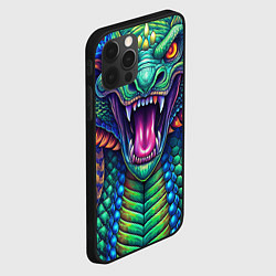 Чехол для iPhone 12 Pro Max Крупная змея фэнтези, цвет: 3D-черный — фото 2
