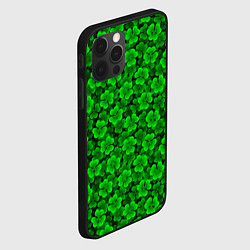 Чехол для iPhone 12 Pro Max Клеверный узор паттерновый, цвет: 3D-черный — фото 2