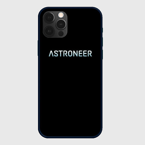 Чехол iPhone 12 Pro Max Astroneer logo / 3D-Черный – фото 1