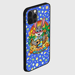 Чехол для iPhone 12 Pro Max Заяц играет на гитаре жарким летом, цвет: 3D-черный — фото 2