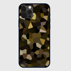 Чехол для iPhone 12 Pro Max Мозаика оливковых оттенков, цвет: 3D-черный