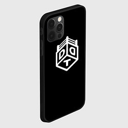 Чехол для iPhone 12 Pro Max ДДТ лого белое лого, цвет: 3D-черный — фото 2