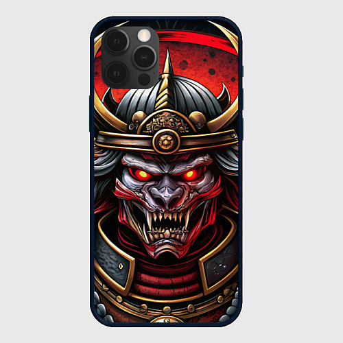Чехол iPhone 12 Pro Max Самурай нечеловек свирепый / 3D-Черный – фото 1