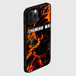 Чехол для iPhone 12 Pro Max Chainsaw Man red lava, цвет: 3D-черный — фото 2