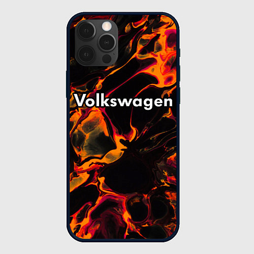 Чехол iPhone 12 Pro Max Volkswagen red lava / 3D-Черный – фото 1